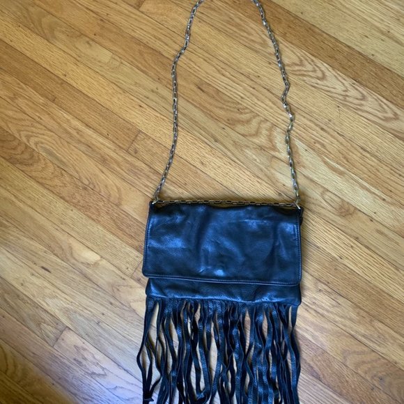 LYNN TALLERICO Black Chic Fringe Crossbody/Shoulder Bag - Picture 6 of 6